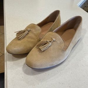 J Crew suede slip on flats. Gently worn, size 9.5.